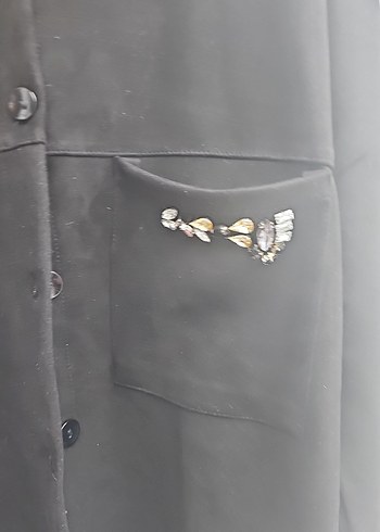 42 Beden siyah Renk Düğmeli Siyah Midi Kadın Kaban
