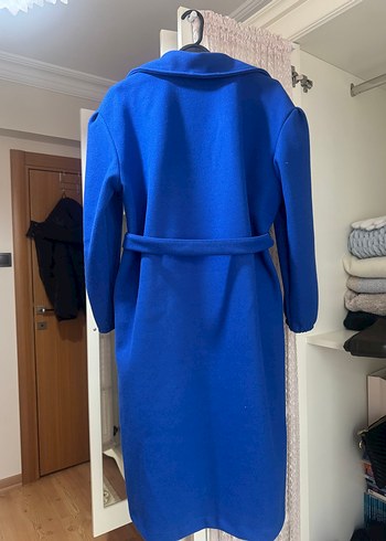 Mavi Kuşaklı Uzun Kaban - Görsel 2