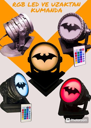 Diğer Batman Figürü ve Bat Sinyal Gece Lambası Heykeli
