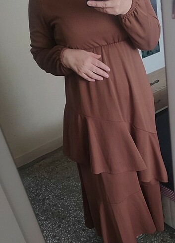 Diğer Belden lastikli tesettür elbise