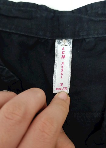 l Beden siyah Renk Düğmeli Siyah Mini Kot Yelek