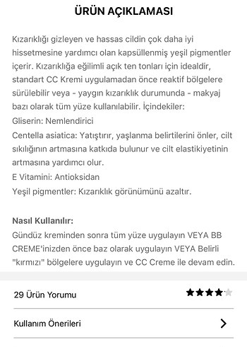 Sephora Erborian CC Red Correct Kızarıklık Dengeleyici CC Krem 5ml