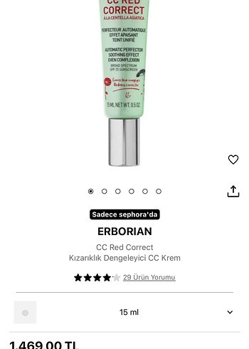 Erborian CC Red Correct Kızarıklık Dengeleyici CC Krem 5ml