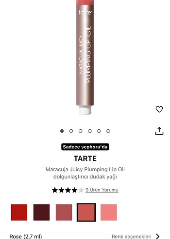 Tarte Maracuja Juicy Dolgunlaştırıcı Dudak Yağı