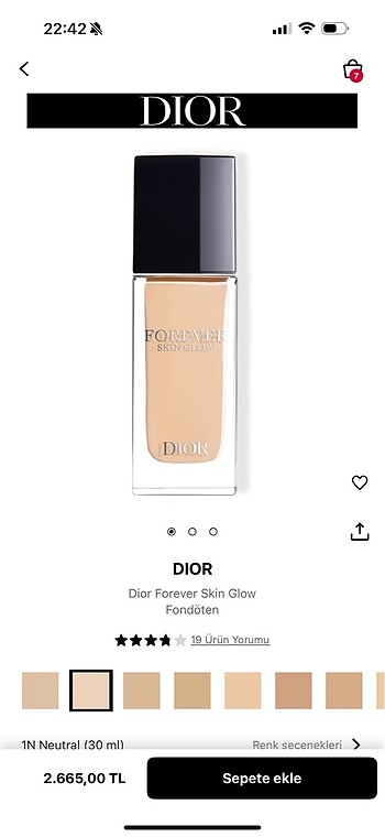 Dior skin glow 1n 5ml