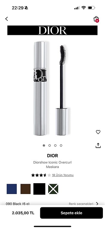 Dior iconic overcurl maskara 4ml