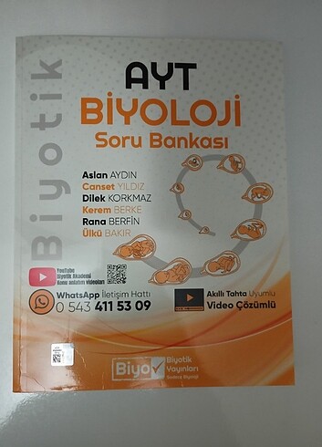 Biyotik AYT Biyoloji Soru Bankası 