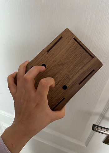 Kelebek Desenli Kahverengi Kalimba - Görsel 2