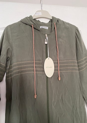 Kapüşonlu Haki Kadın Tulum - Görsel 3