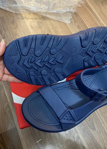 Erkek Lacivert Tokalı Kauçuk Sandalet - Görsel 2