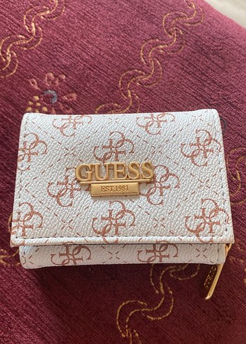 Guess Beyaz Baskılı Kadın Cüzdan