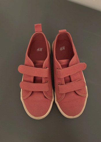 H&M Kız Çocuk Pembe Bez Cırt Cırtlı Spor Ayakkabı