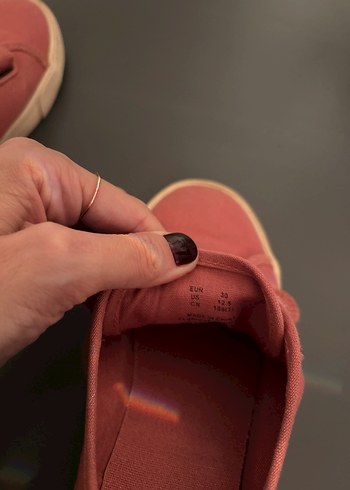 30 Beden pembe Renk H&M Kız Çocuk Pembe Bez Cırt Cırtlı Spor Ayakkabı
