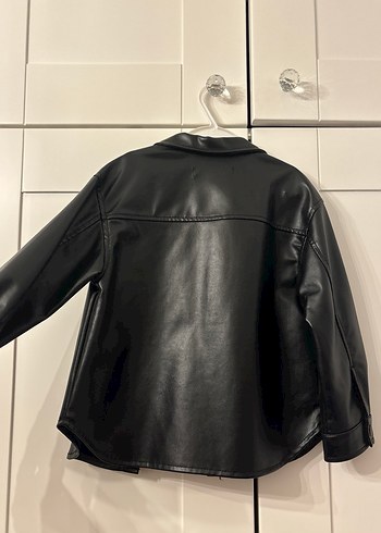 Zara Siyah Deri Çocuk Gömlek / Ceket 4-5 yaş - Görsel 2
