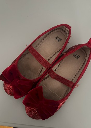 Kız Çocuk Kırmızı fiyonklu Babet 30 numara - Görsel 3