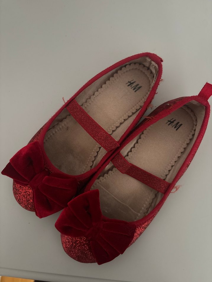 Kız Çocuk Kırmızı fiyonklu Babet 30 numara - Görsel 3