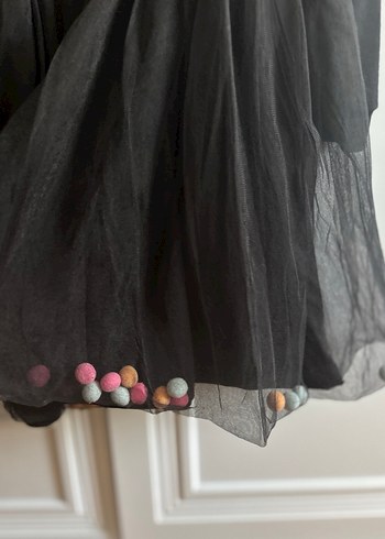 Kız Çocuk Siyah Uzun Kollu Fırfırlı Elbise - LCW - Görsel 3