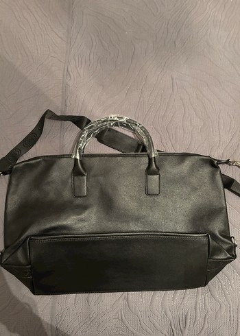 Vakko Siyah Deri Seyahat Çantası - Görsel 4