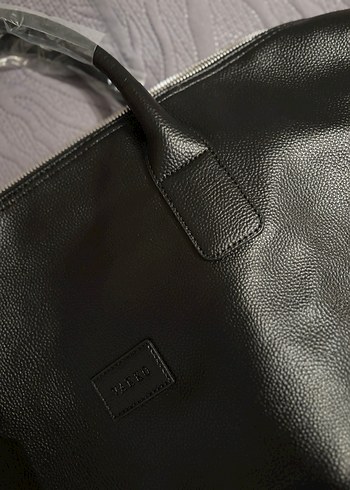 Vakko Siyah Deri Seyahat Çantası - Görsel 7