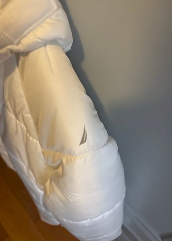 Kız Çocuk Beyaz Fermuarlı Midi Mont - 8 yaş - Görsel 5