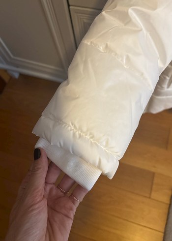 Kız Çocuk Beyaz Fermuarlı Midi Mont - 8 yaş - Görsel 6