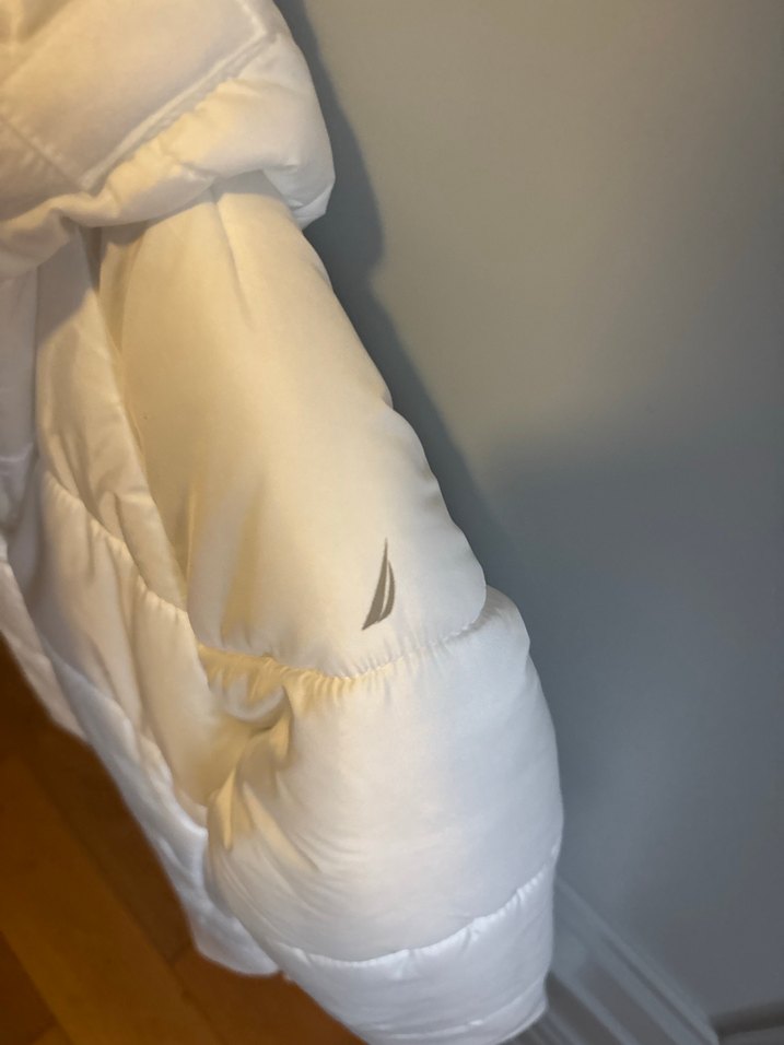 Kız Çocuk Beyaz Fermuarlı Midi Mont - 8 yaş - Görsel 5