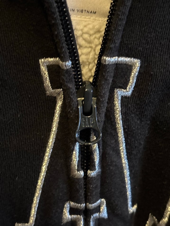 GAP Kız Çocuk Antrasit Fermuarlı Sweatshirt - 6 yaş - Görsel 5