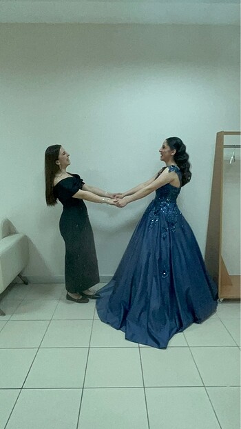 Siyah incili balık model abiye - Görsel 3