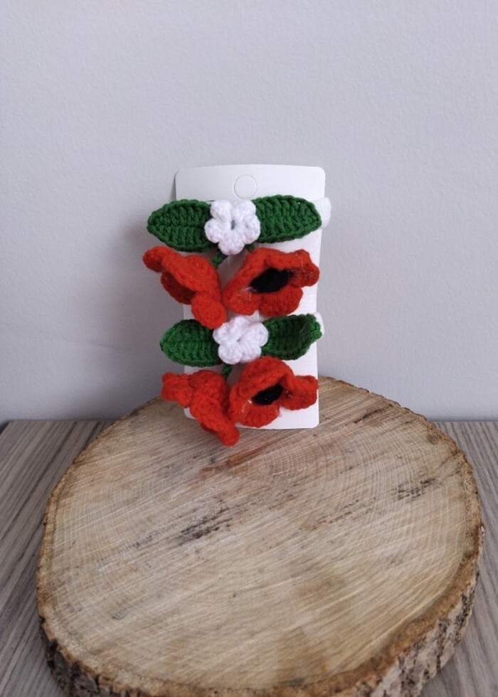 Gelincik çiçeği lastik toka  - Görsel 2