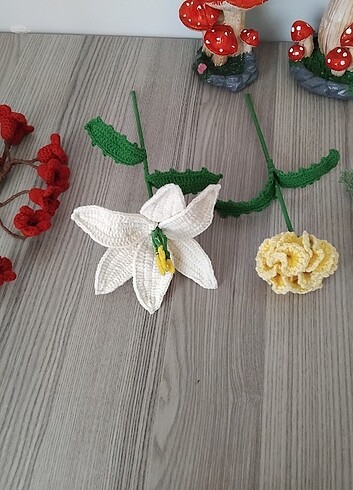 Örgü çiçek buketi  - Görsel 6