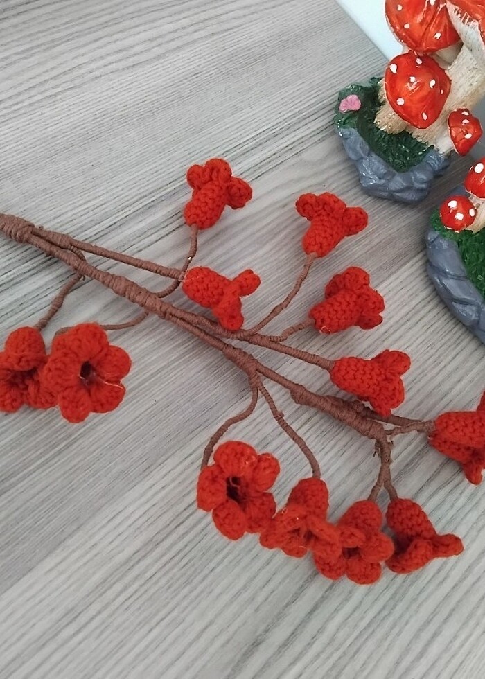 Örgü çiçek buketi  - Görsel 4