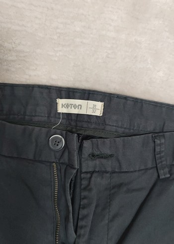 31 Beden Gri Erkek Normal Kesim Kanvas Pantolon