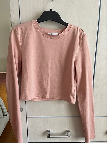 Crop pembe tişört