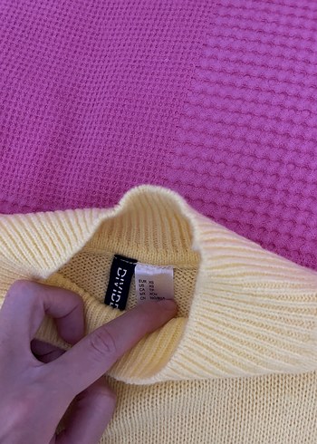 xs Beden Kadın Salaş Triko Kazak viral butteryellow sarısı