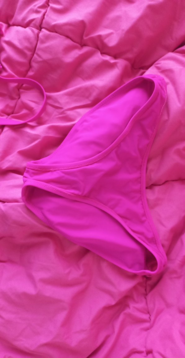 Pembe mor rengi Drapeli Kadın Bikini Takımı - Görsel 4