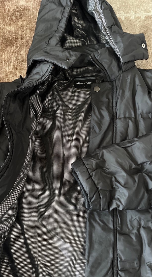 Siyah Uzun Kadın Kışlık Mont - Görsel 2