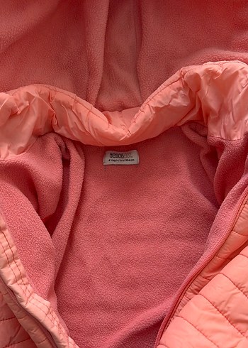 Kız Çocuk Kapüşonlu Fermuarlı Pembe Mont - Görsel 3