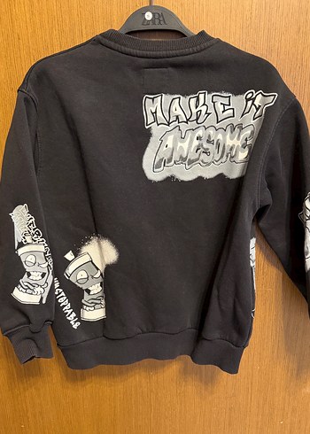 Siyah Baskılı Kapüşonsuz  takım - Görsel 3