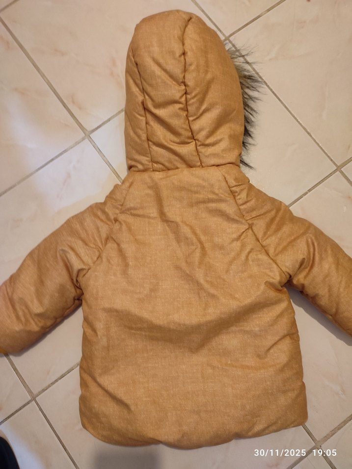 Kürklü Kapüşonlu Erkek Çocuk Kabanı - Görsel 2