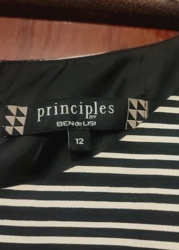 Siyah sarı çizgili elbise - Görsel 4