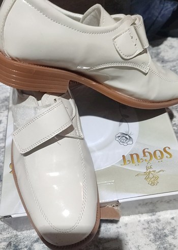 Klasik Beyaz Tokalı Erkek Çocuk Özel Ayakkabı - Görsel 4