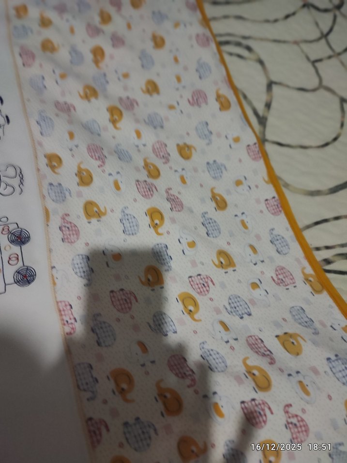 Nakışlı Beyaz Pamuk Bebek Battaniyesi - Görsel 3