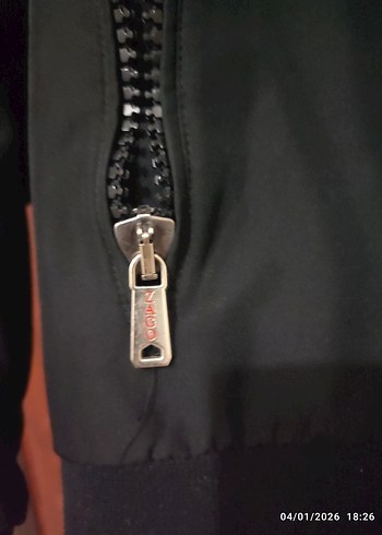 Siyah Fermuarlı  erkek Ceket - Görsel 3