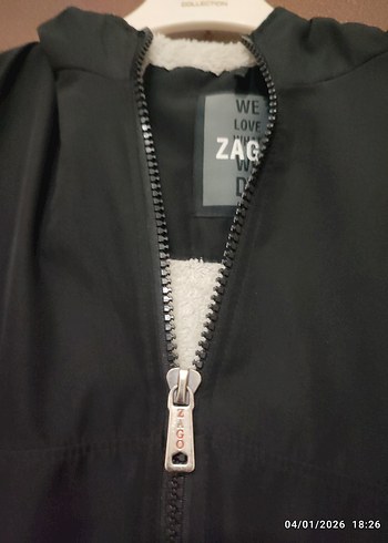 Siyah Fermuarlı  erkek Ceket - Görsel 4