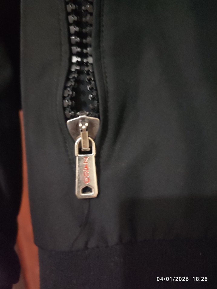 Siyah Fermuarlı  erkek Ceket - Görsel 3