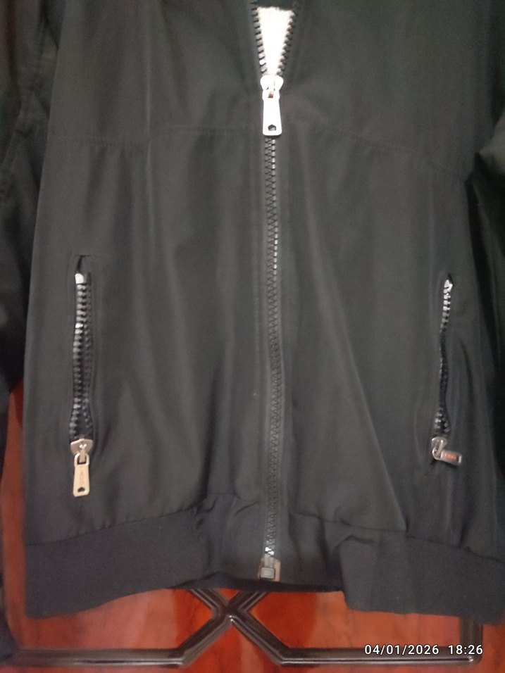 Siyah Fermuarlı  erkek Ceket - Görsel 2