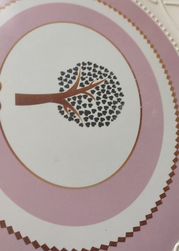 Pembe Pastel Desenli  mika çay tepsisi - Görsel 2