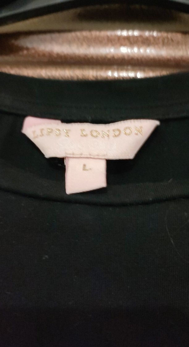 Kız Çocuk Siyah Baskılı Tişört - Görsel 3