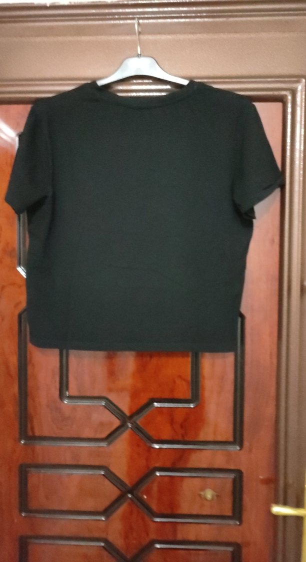 Kız Çocuk Siyah Baskılı Tişört - Görsel 5