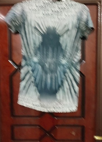 Gri Baskılı Kısa Kollu Erkek Tişört - Görsel 3